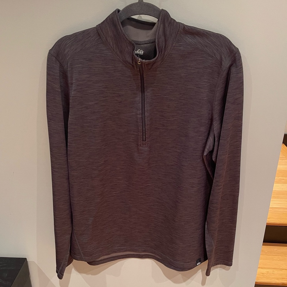 REI Quarter Zip, Gray, Large, Like New
